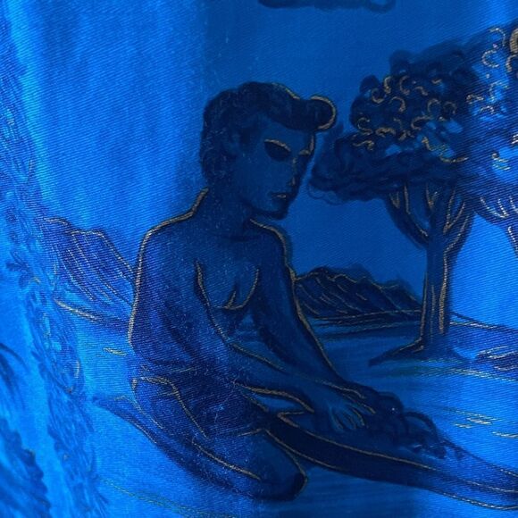 Vintage 60s/70s Hawaiian Block Print Beach Dress - Picture 7 of 10